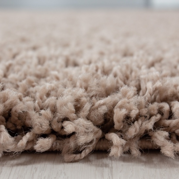 Flauschige Hochflor Teppich Beige Extra Gro 300x400cm